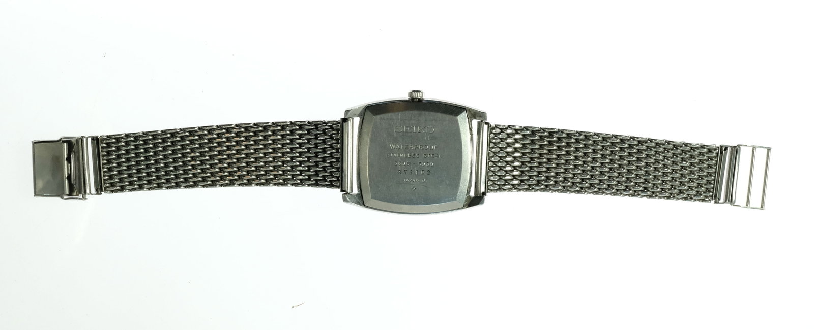Vintage Men's Seiko 'Lord Matic' Square Wristwatch with Silver Case & Dial - 3