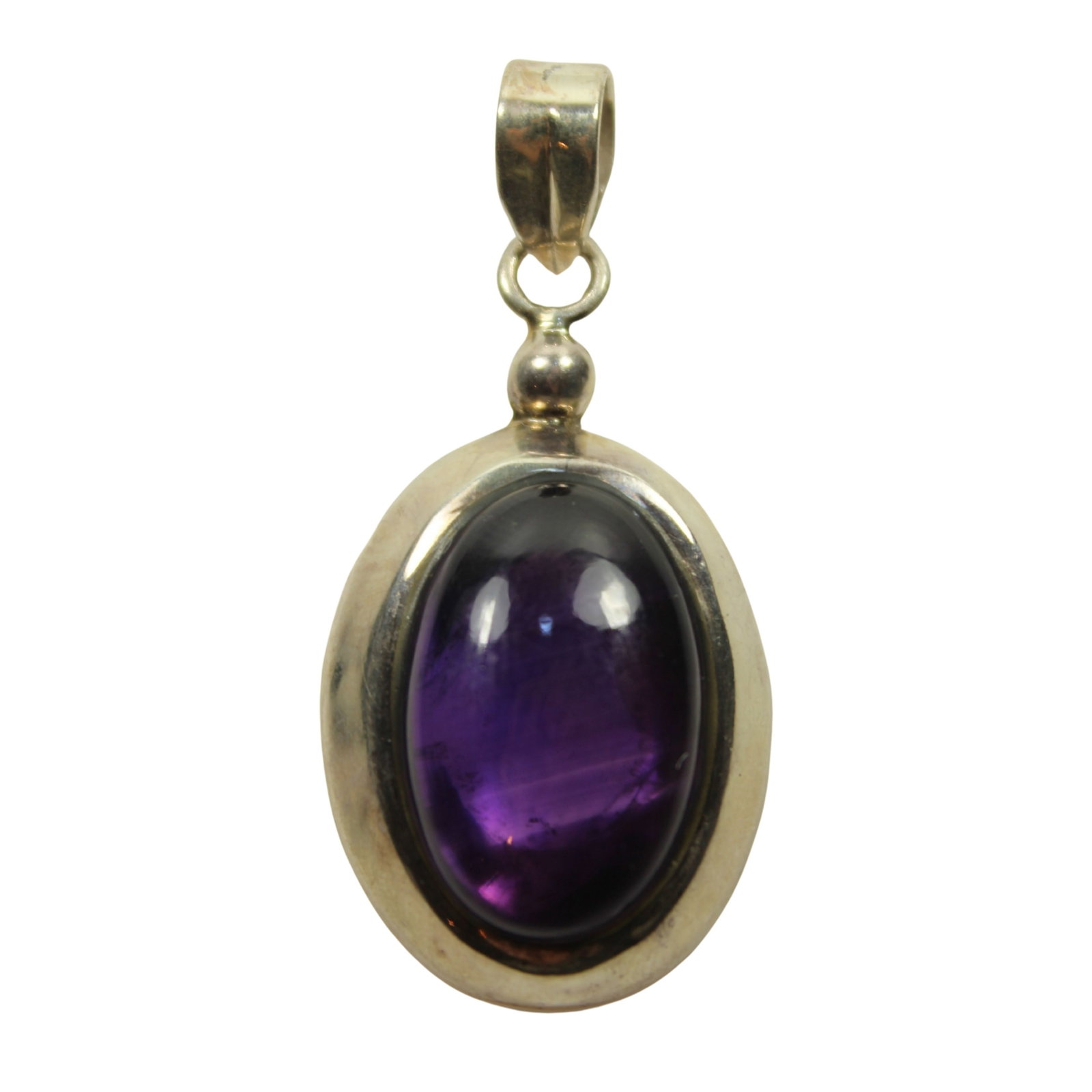 Cabochon Amethyst Pendant in Sterling (925) Silver (1 of 4)