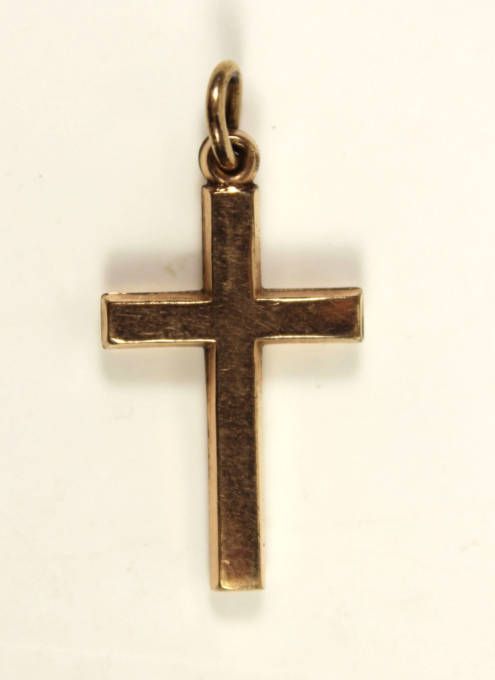 Vintage Gold Cross in 9ct Yellow Gold with Five Small Old-cut Diamonds - 2
