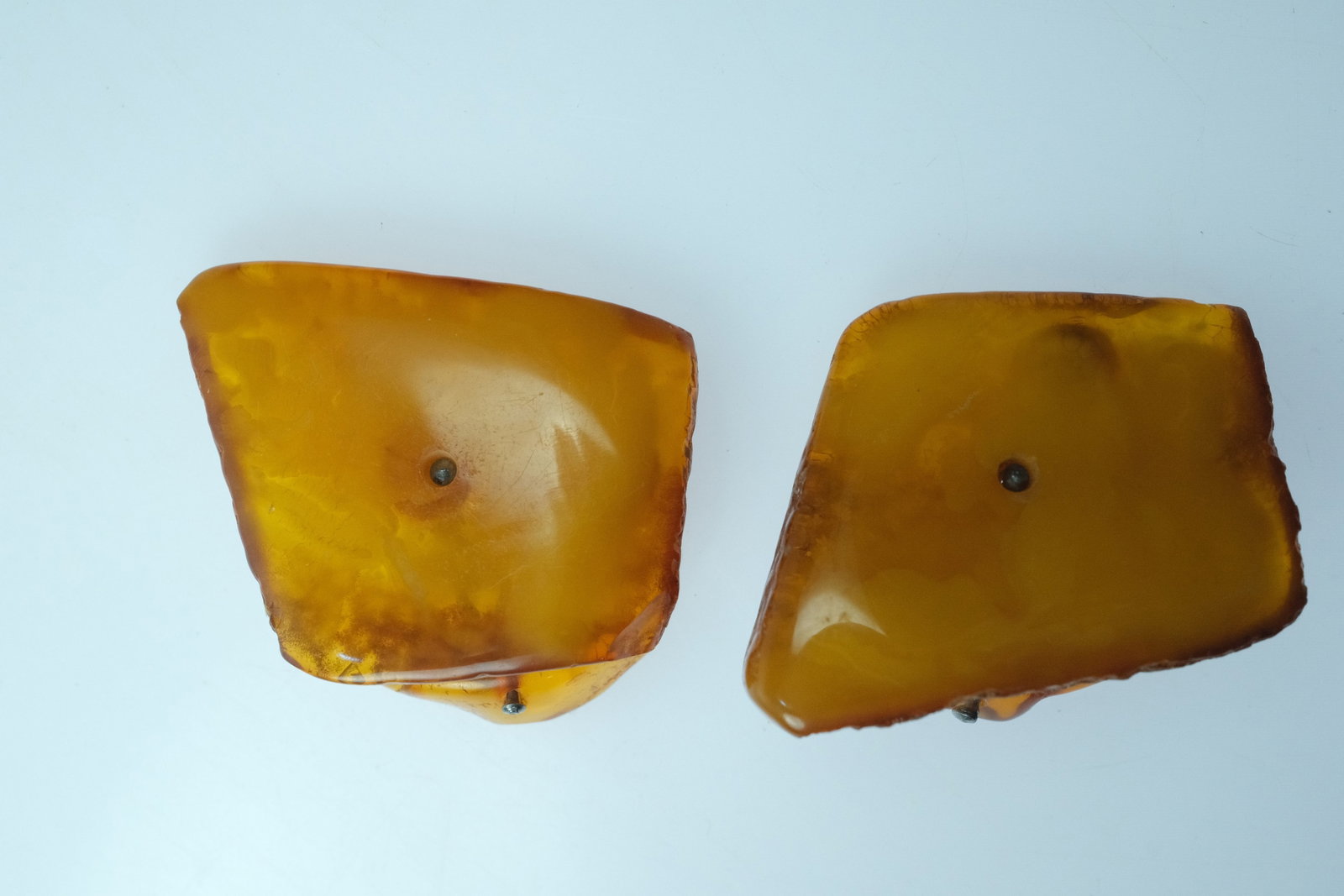 Natural Butterscotch Amber Cufflinks (Pair) - 2