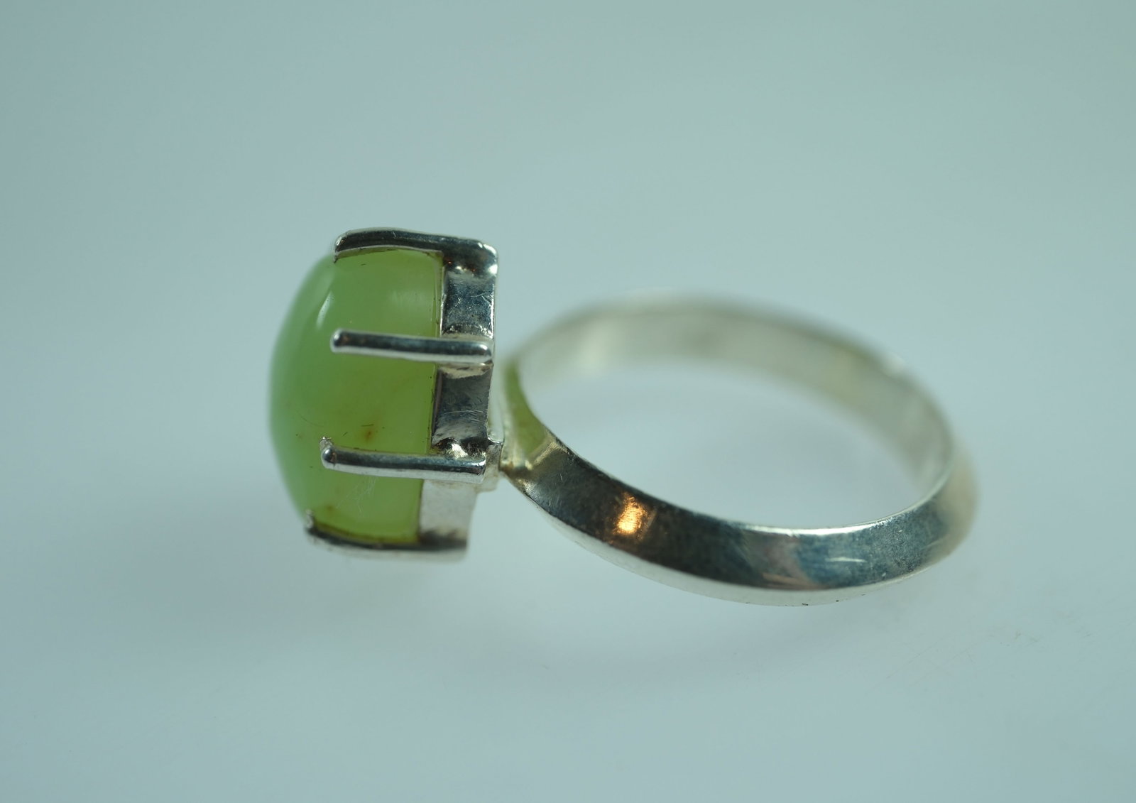 Chrysoprase Ring In Sterling (925) Silver - 3