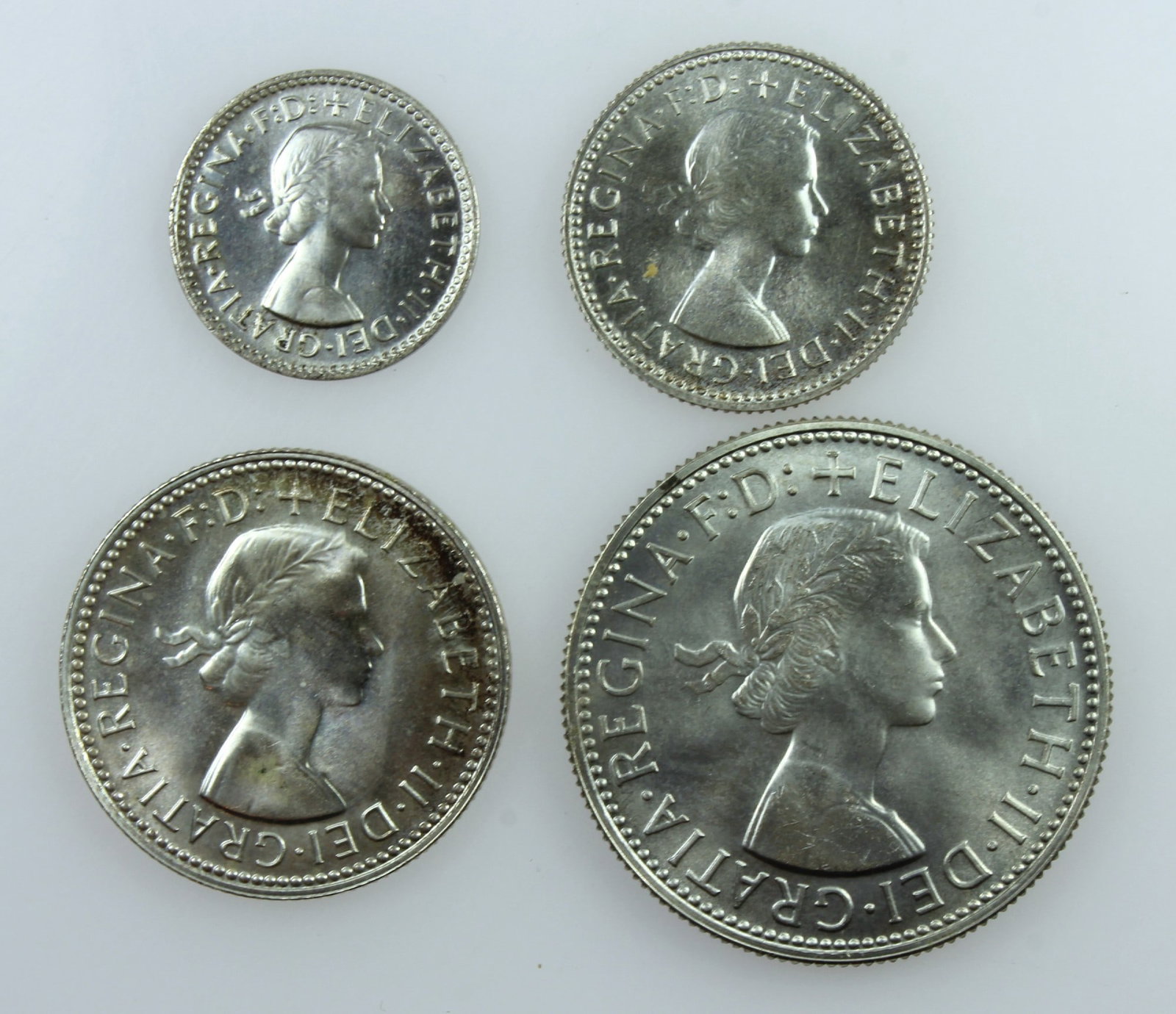 Australia 1963 Silver Proof Set, FDC (4 coins), 3d, 6d, 1/- and 2/- - 2
