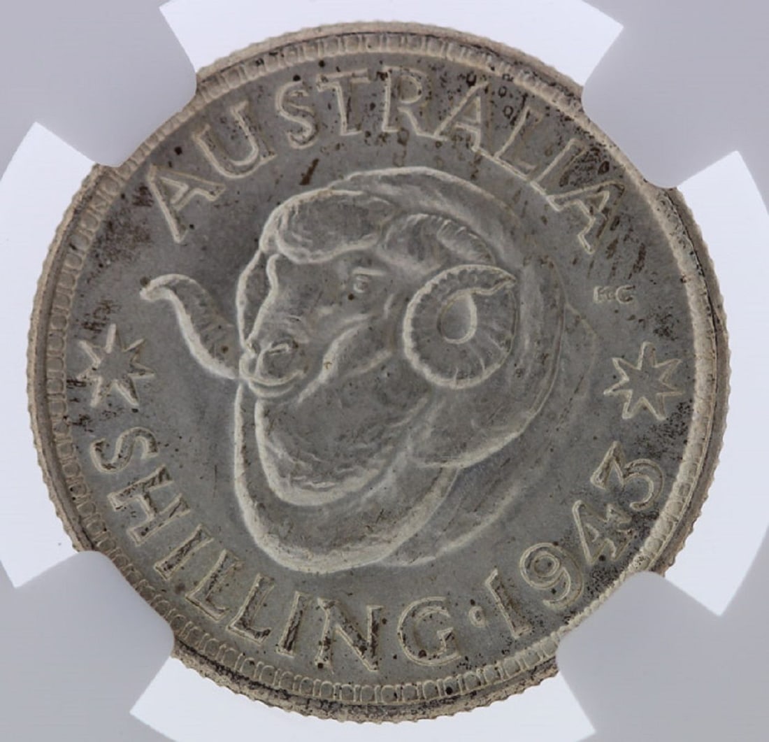 Australia 1943 (M) Shilling, NGC MS63 (1 of 3)