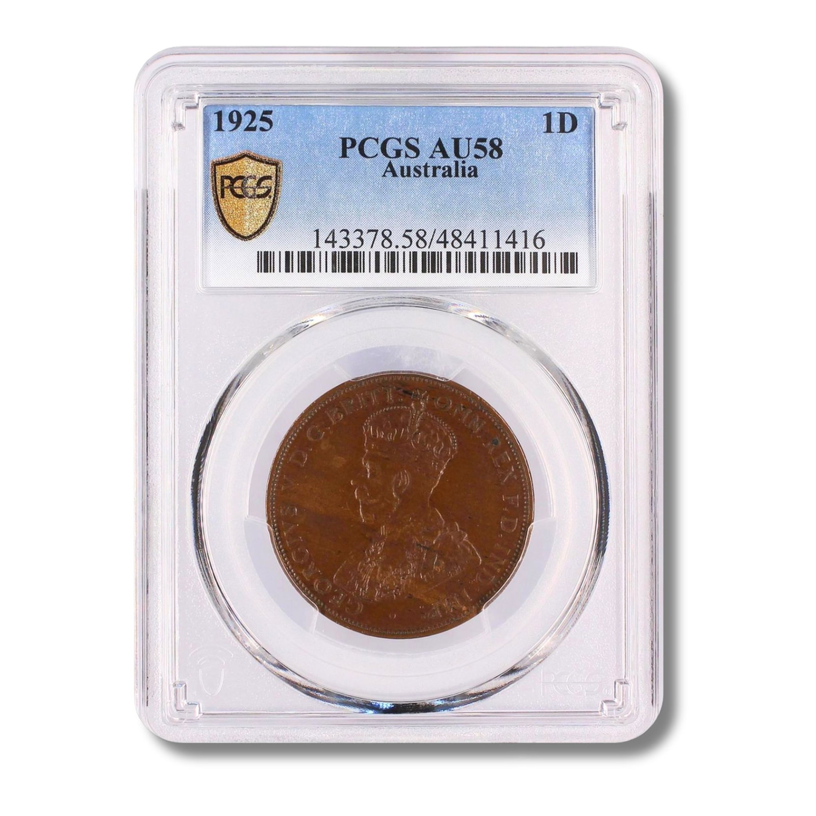 Australia 1925 Penny, PCGS AU58 (1 of 2)