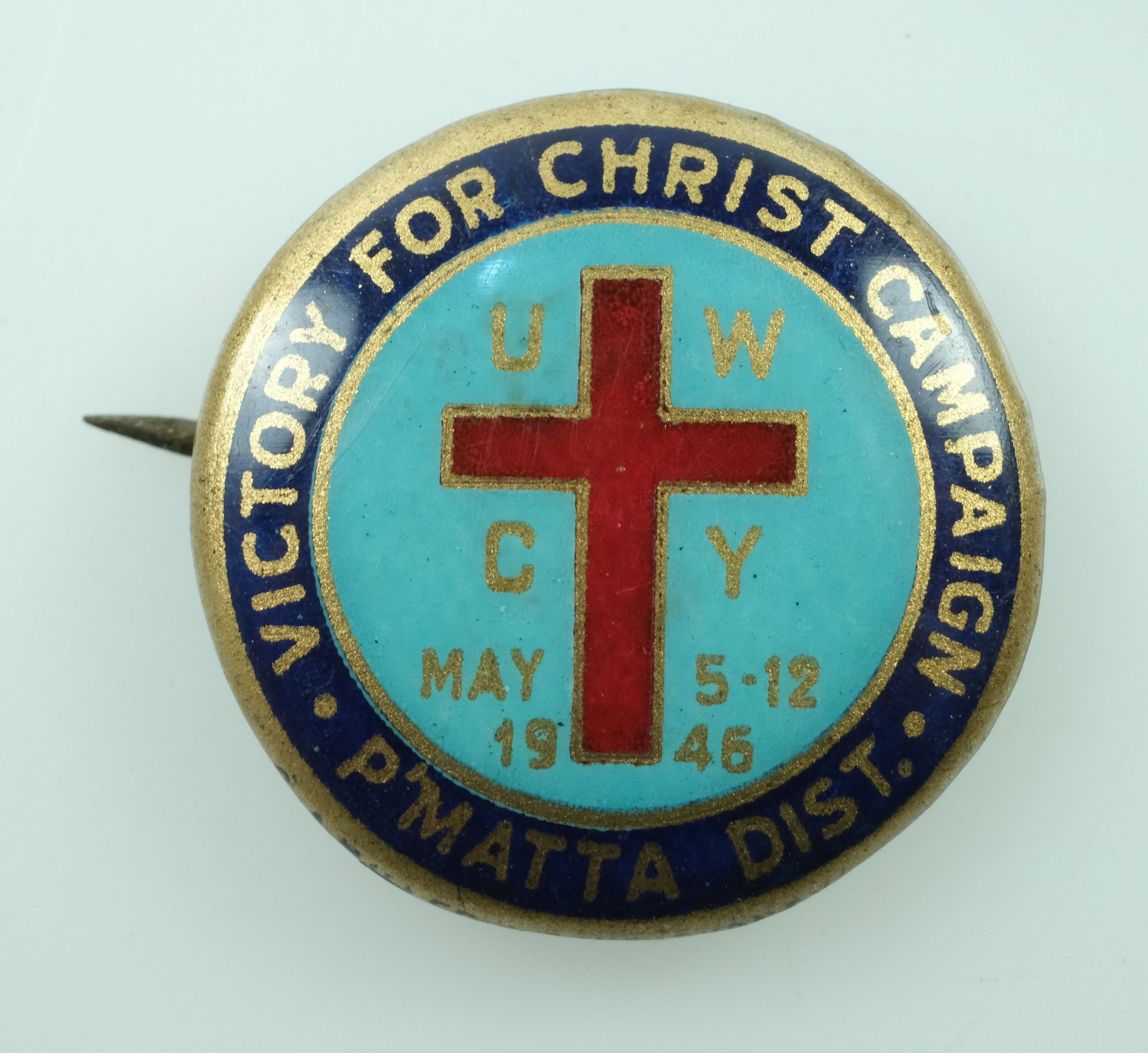 Australia 1940's 'Victory for Christ Campaign' P(arra)matta District Tin Badges (10) - 2