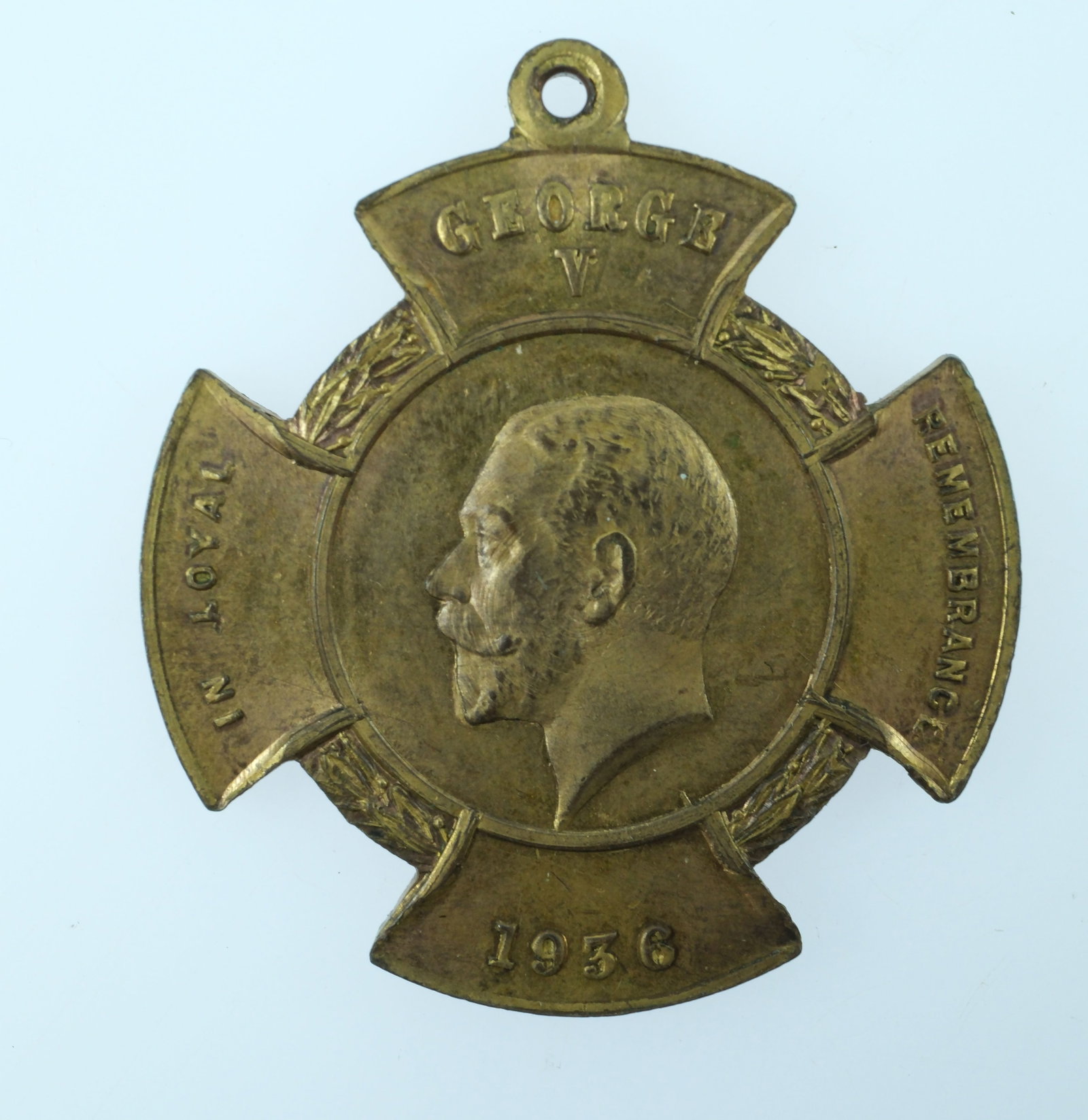 Australia 1936 'George V - In Loyal Remembrance' Gilt Bronze Medalet, Brilliant Uncirculated: Carlisle# 1936/7 Size Diameter 30mm Medium Collectables