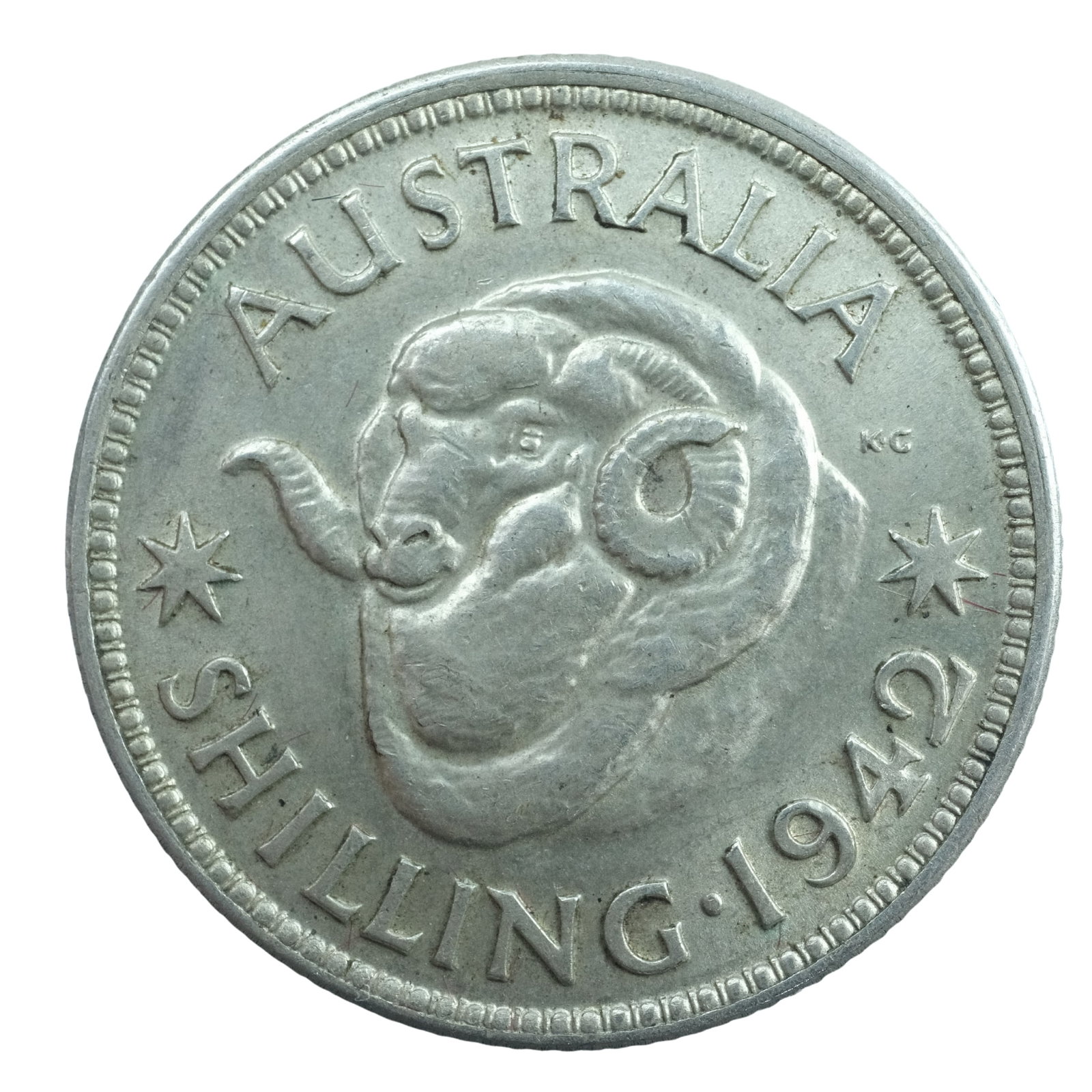 Australia 1942 (M) Silver (925) 1/-, Choice Uncirculated (1 of 2)
