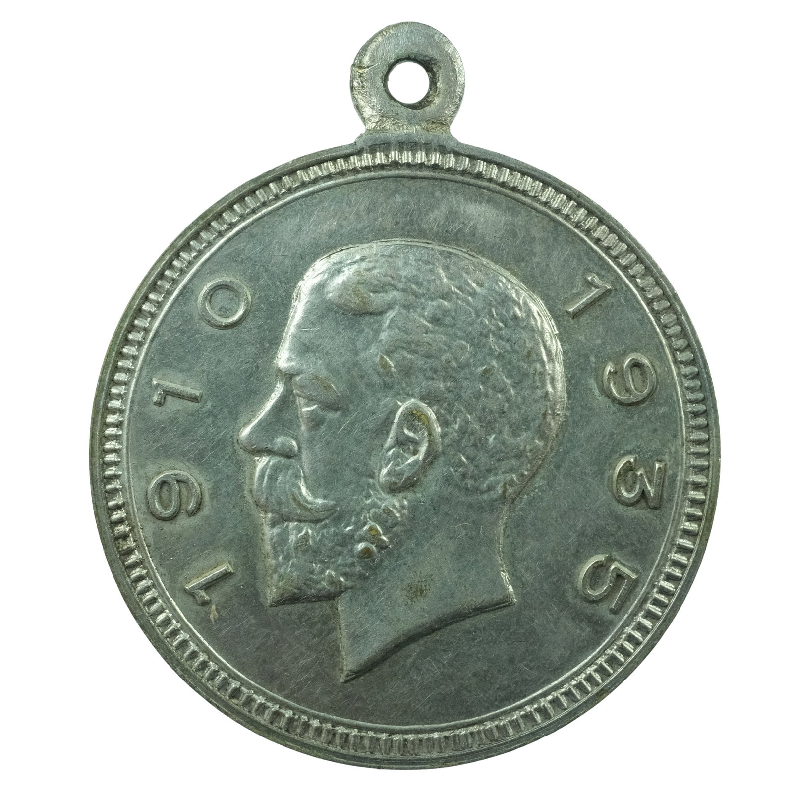 Australia 1935 Hobart 'George V Jubilee' Silvered Bronze Medalet, Uncirculated: Carlisle # 1935/8 Size Diameter 25mm Medium Collectibles