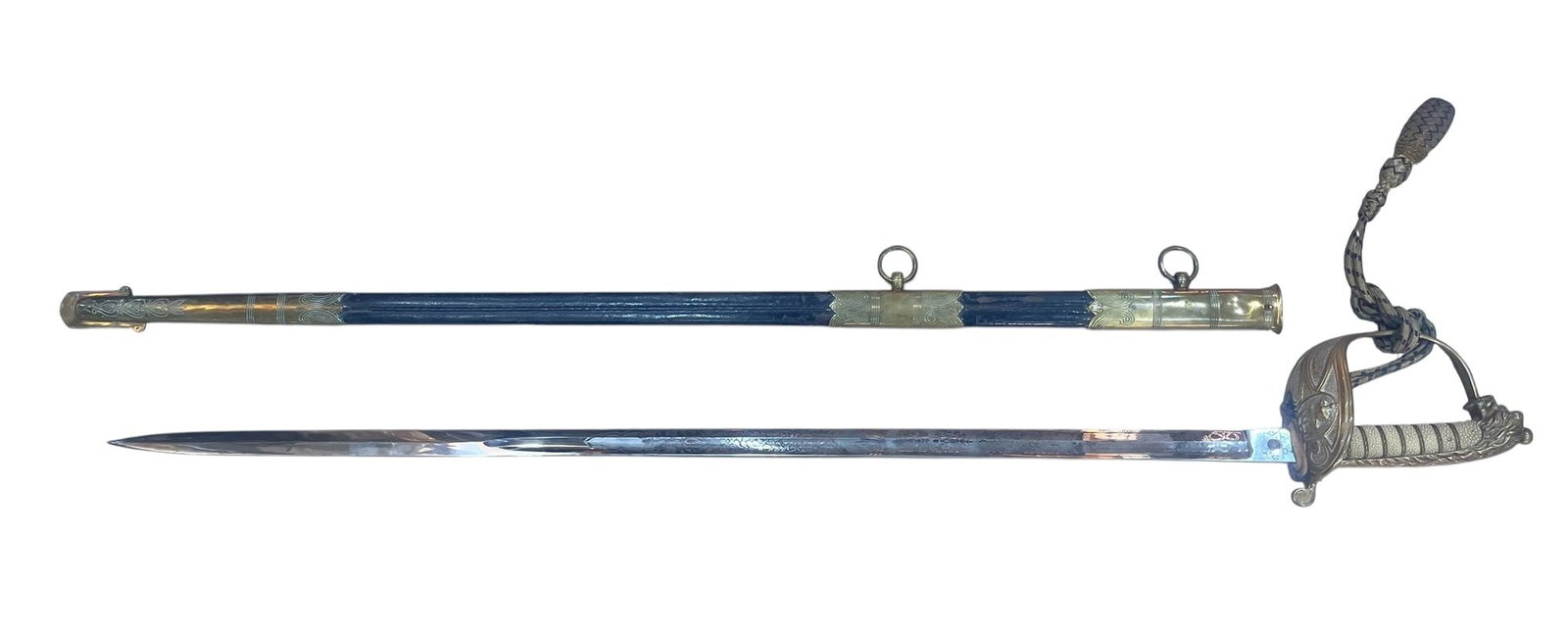 British 1827 Pattern Royal Naval Officer’s Dress sword of Vice Admiral Frank Leveson George RA (1 of 14)