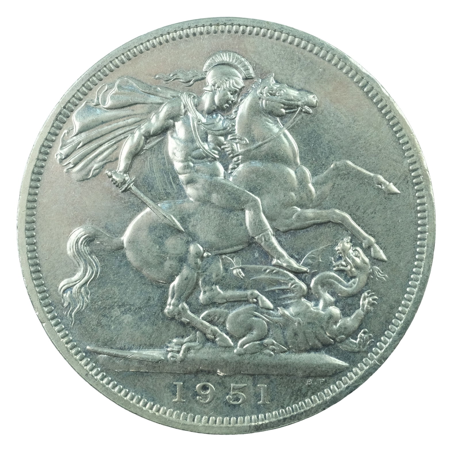 Great Britain 1951 'Festival of Britain' Prooflike Cu-Ni Crown, about Uncirculated (1 of 2)