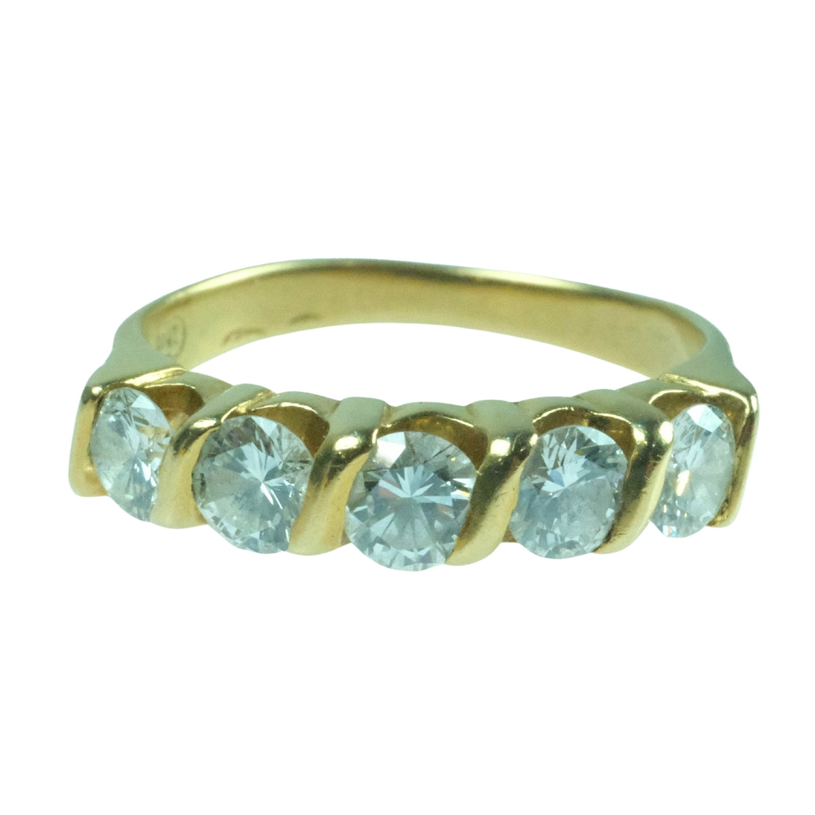 Diamond Bridge Ring in 18ct Yellow Gold: . Size Size K 1/2 : Total weight 3.86gms Medium Jewelry