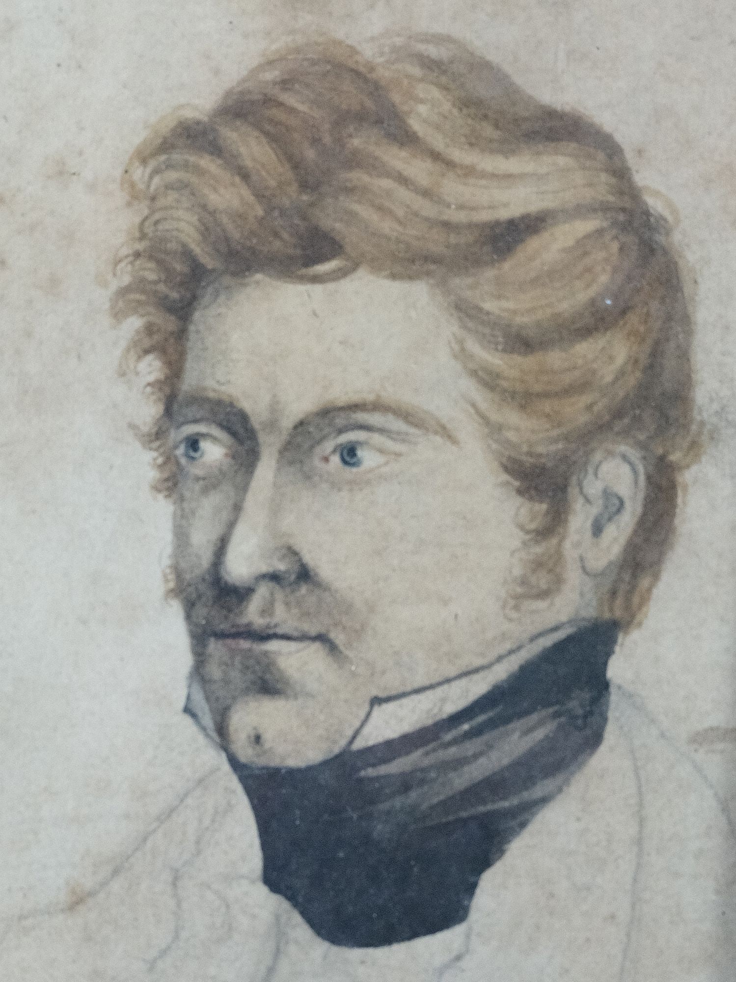 Unfinished Watercolour & Pencil Study of a Georgian Gentleman, circa late 1700's - 3