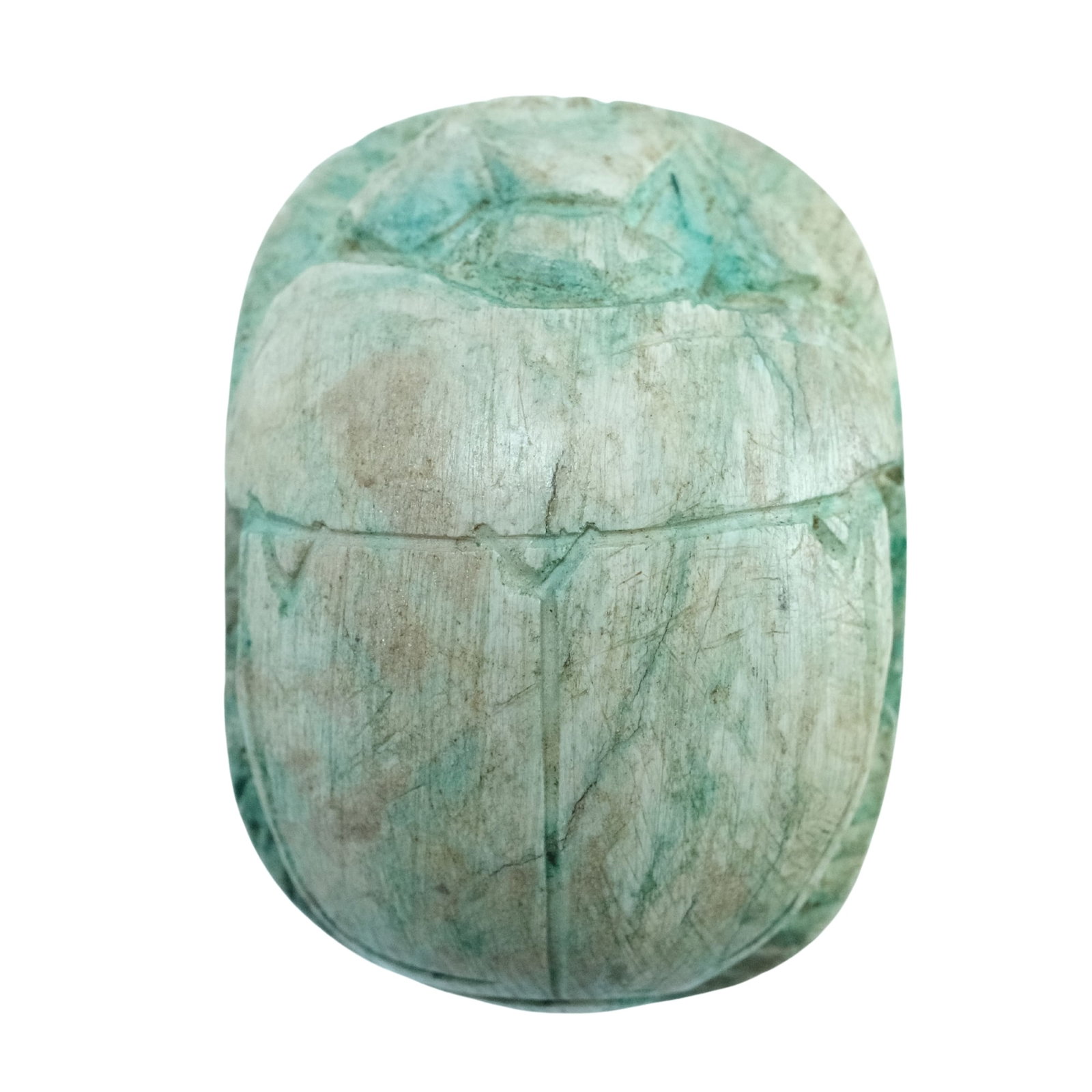 Carved Stone Scarab Beetle Brooch: Egyptian Hieroglyphs to reverse Size 2.8x2.1cms Medium Jewelry