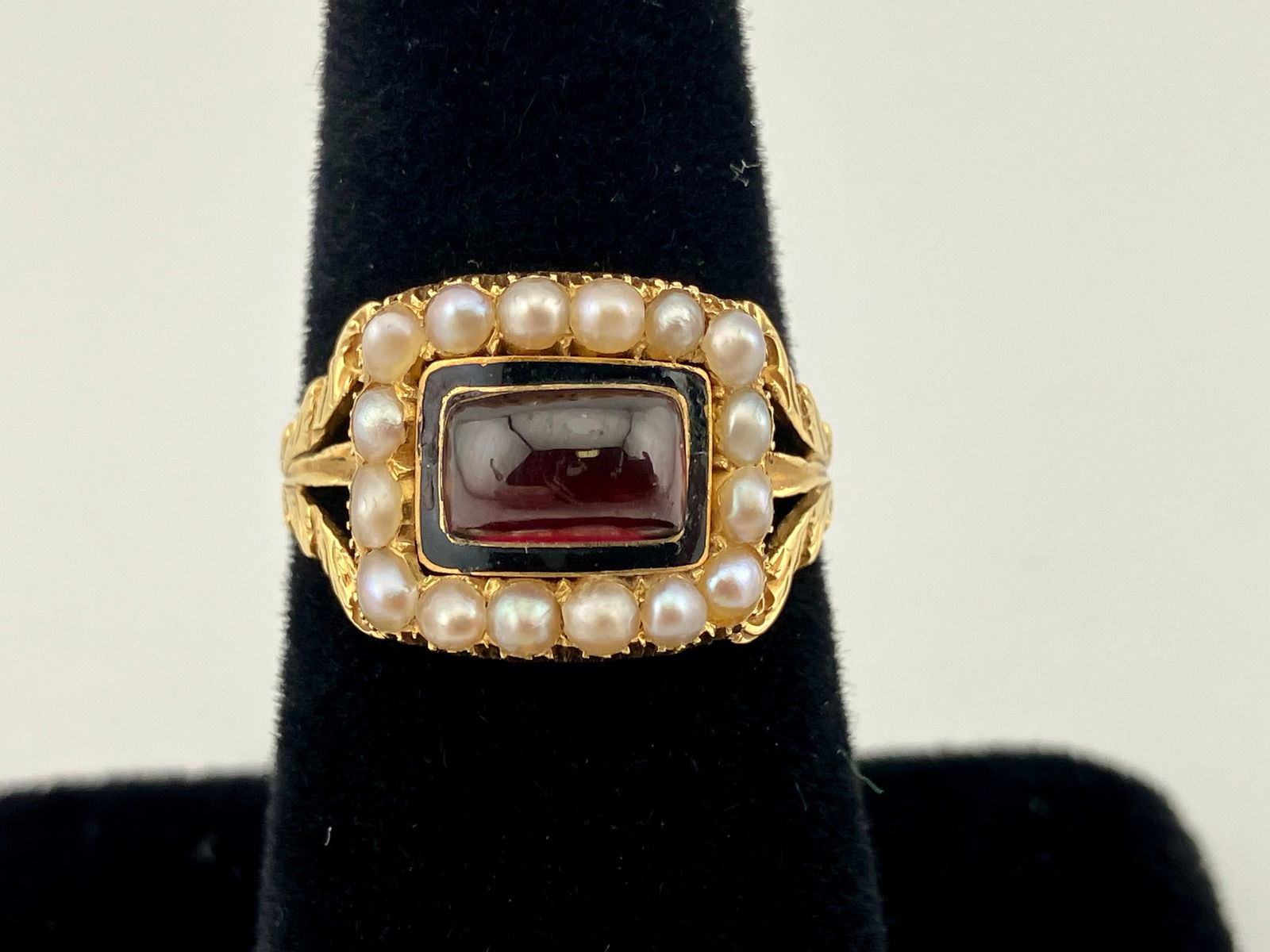 Antique 18K gold English Georgian Mourning ring (1 of 6)