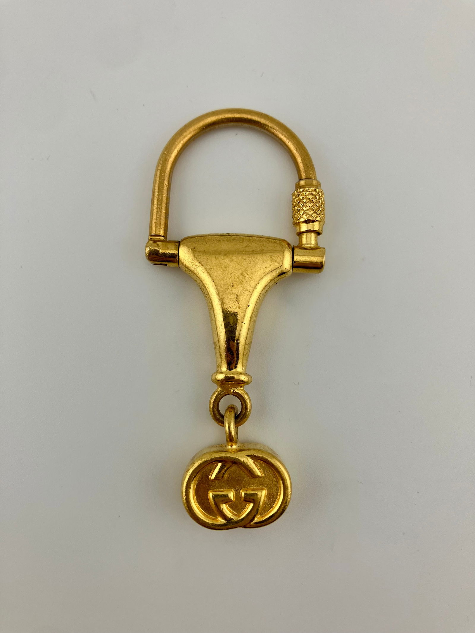 Vintage Gucci Brass Horsebit Keychain (1 of 2)