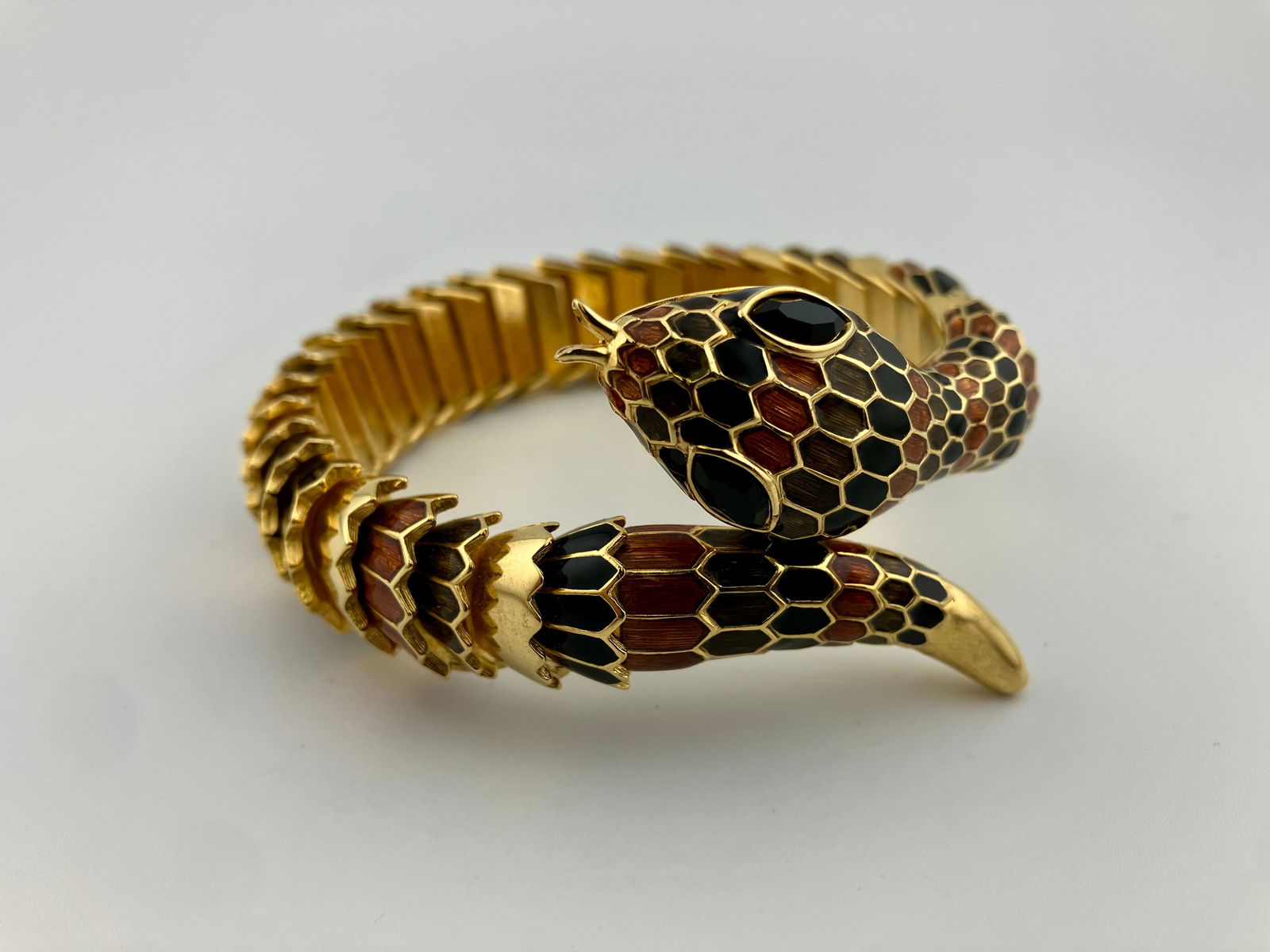 Joan Rivers Enamel Snake Bangle Bracelet (1 of 4)