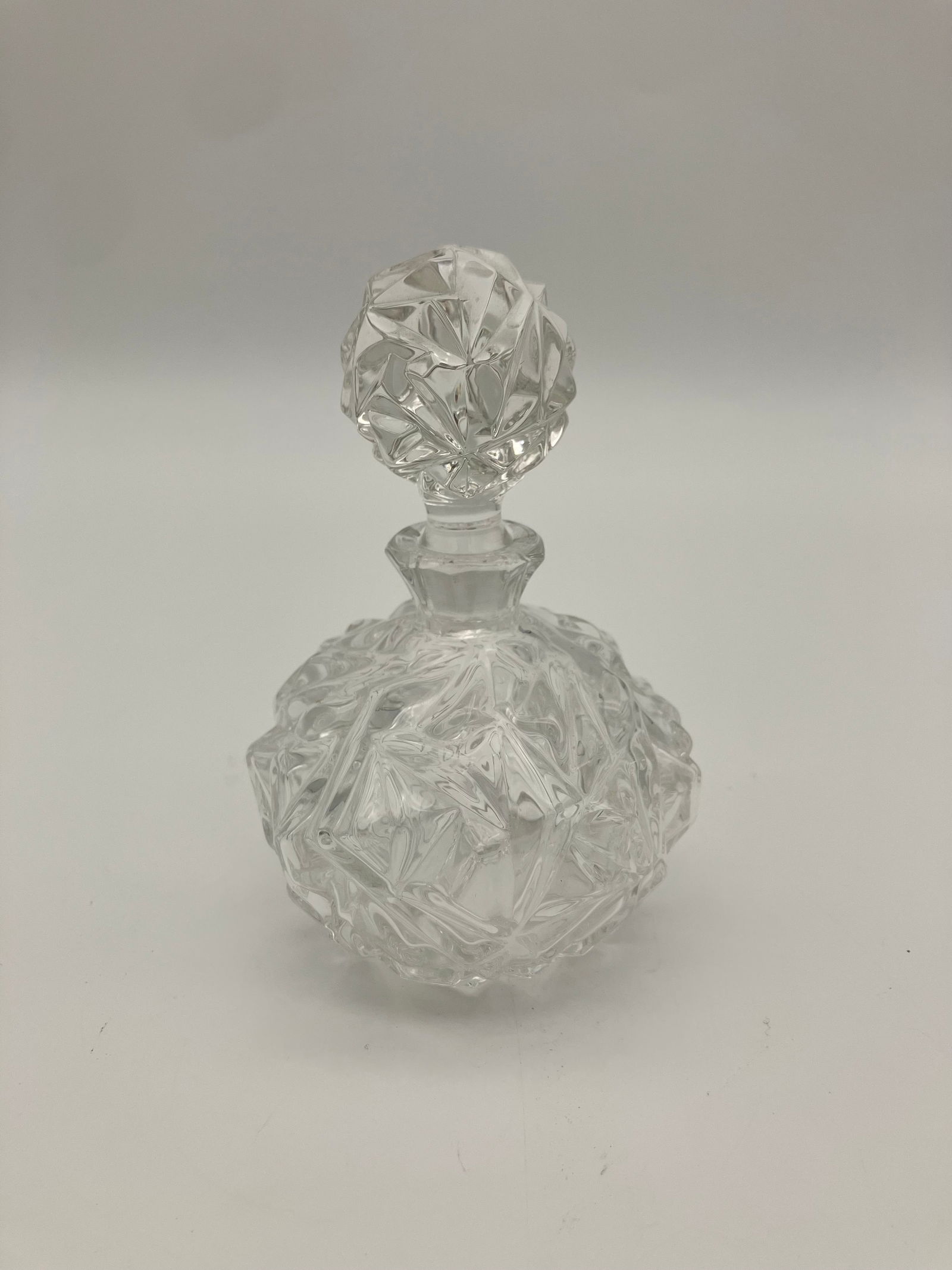 Tiffany & Co Rock Cut Crystal Perfume Bottle: Tiffany & Co Rock Cut Crystal Perfume Bottle. Acid etched Tiffany & Co Mark. 5x3.5"