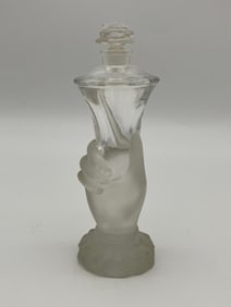 Baccarat Crystal Frosted Hand Perfume Bottle