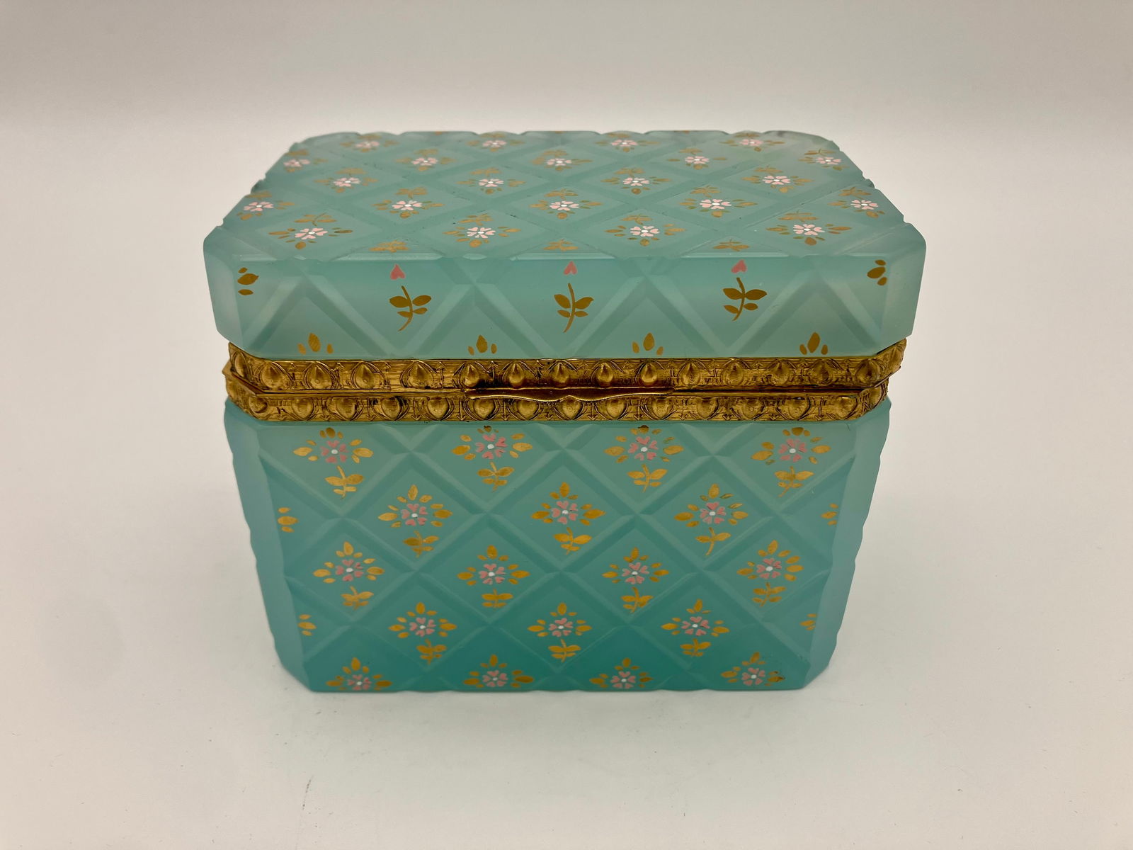 Antique Blue Opaline Box (1 of 5)