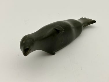 Soapstone Carved Alaskan Seal Figurine
