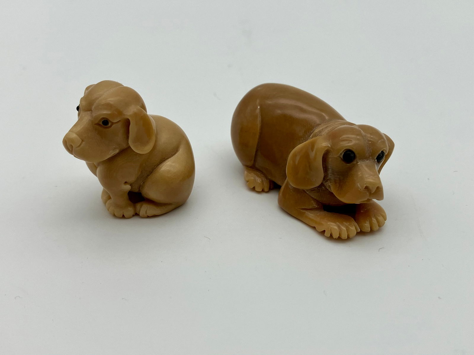 Pair of Dog Netsuke Figurines (1 of 4)