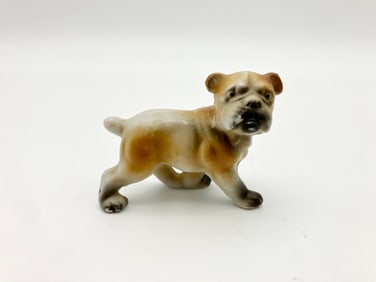 Miniature Ceramic Bulldog Figurine
