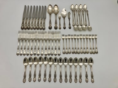 Wallace Sterling Silver "La Reine" Flatware Set