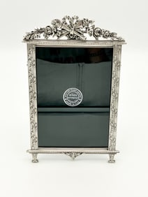 Elias Pewter Torch & Roses Easel Picture Frame