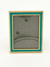 Smith-Breck Haffke Gilt Turquoise Enamel Picture Frame