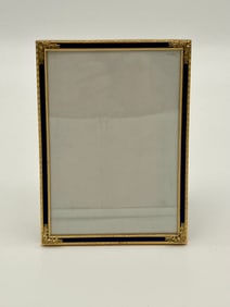 Haffke Gold and Navy Blue Picture Frame