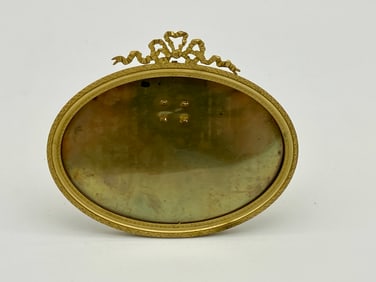 Antique French Louis XVI Gilt Oval Picture Frame