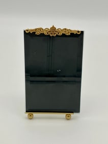 French Glass Gilt Easel Picture Frame 4x6"