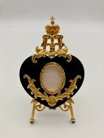 Faberge Heart Picture Frame Signed Tatiana