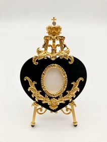 Faberge Heart Picture Frame Signed Tatiana