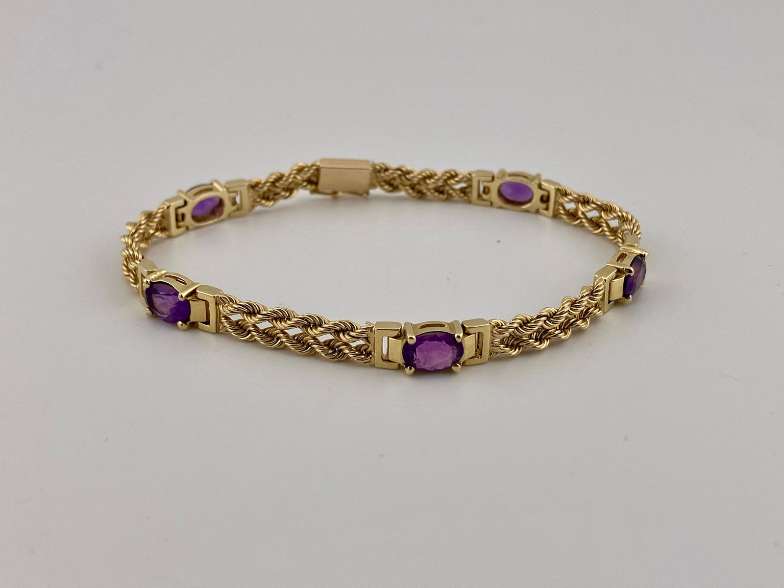 14K Gold Amethyst Bracelet (1 of 5)