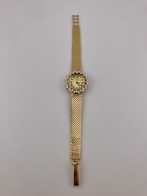 Vintage Lucian Picard 14K Gold and Diamond Womens Watch
