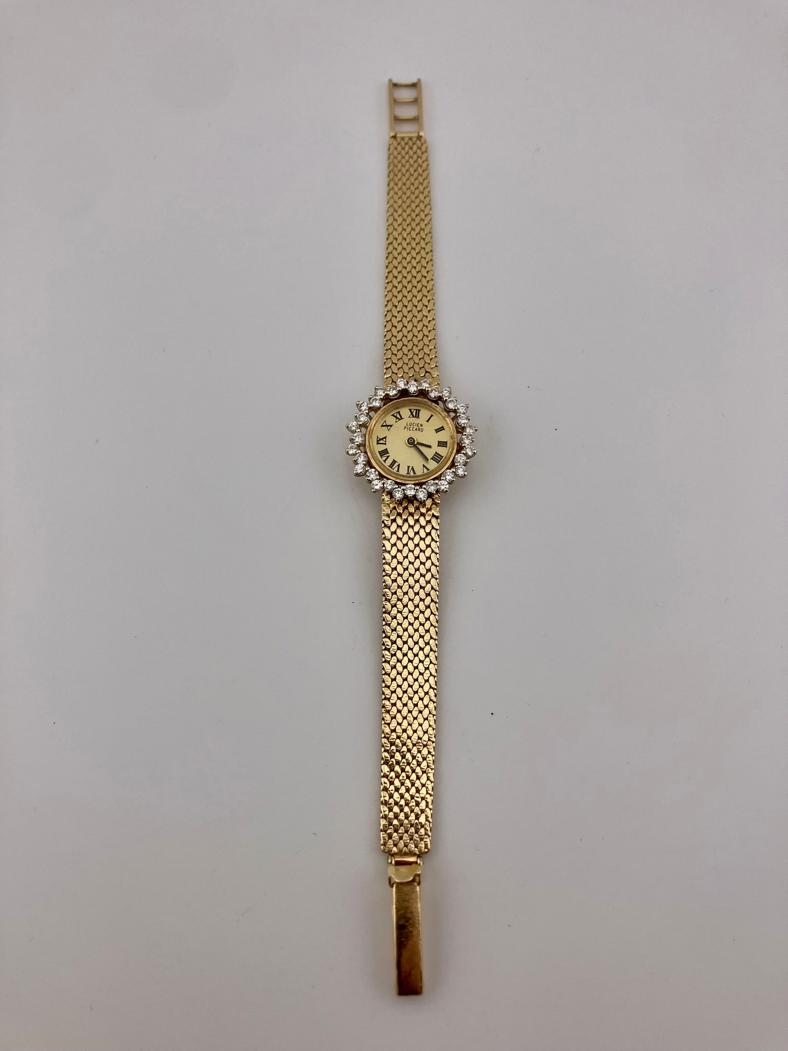 Vintage Lucian Piccard 14K Gold and Diamond Womens Watch (1 of 7)