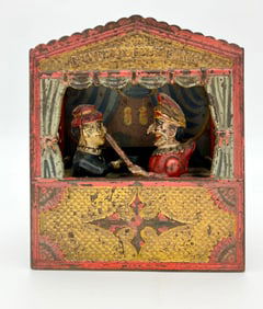Antique Punch and Judy Cast Iron Mechanical Bank