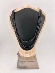 David Yurman Darkened Sterling Box Chain Necklace