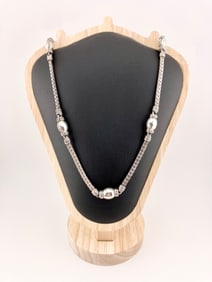 John Hardy Sterling Plau Station Necklace