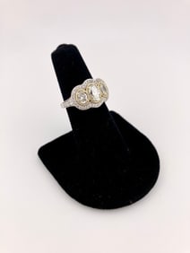 14K Oval Cut Diamond Ring