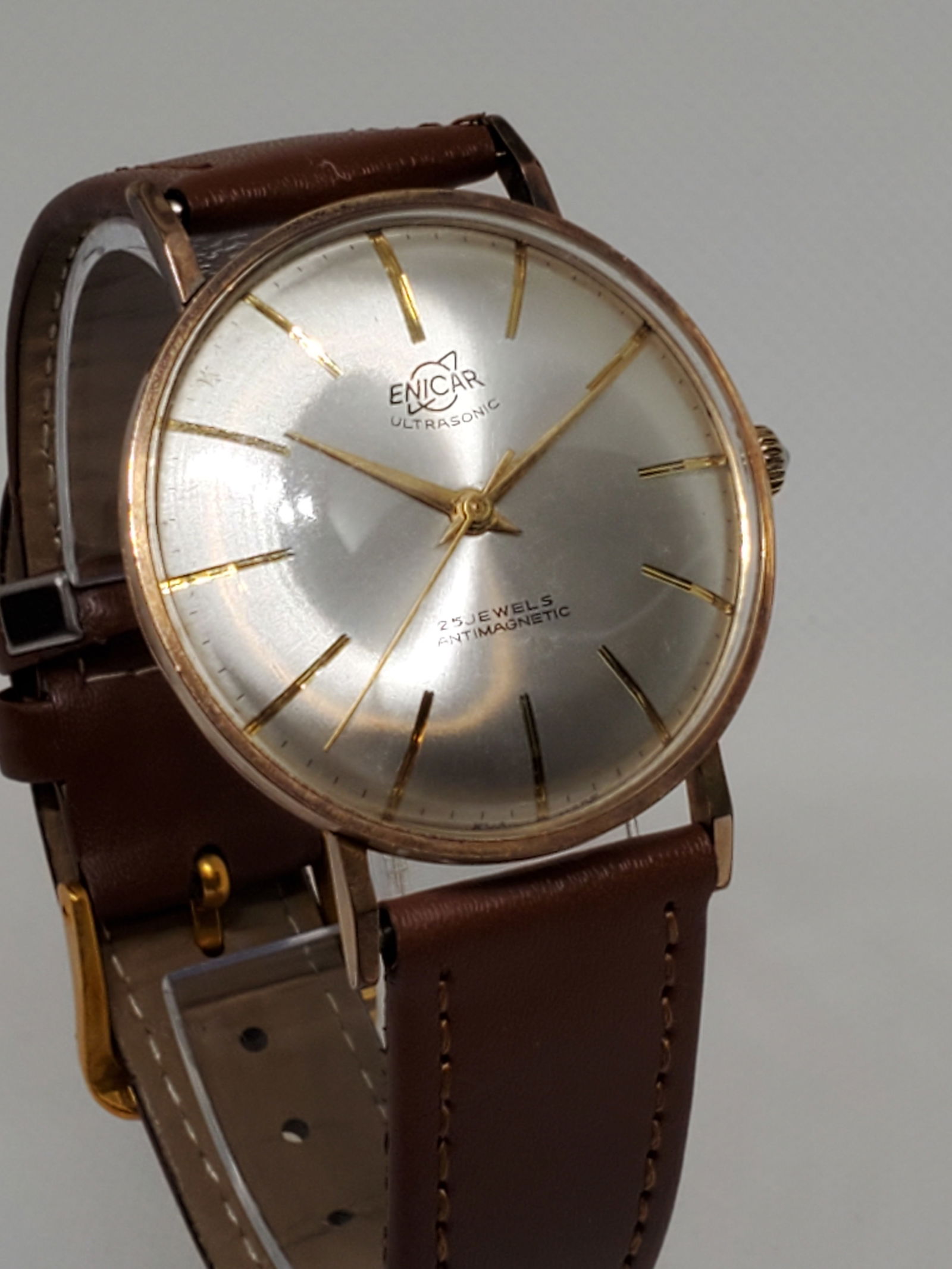 Enicar Ultrasonic Gold Plated Manual Watch, 1950s      - vintage collection - (1 of 10)