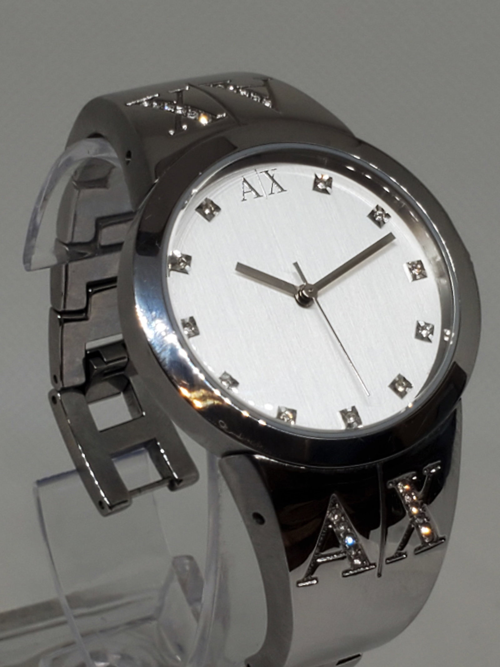 Armani Exchange AX4044 Silver Tone Watch with Crystals, early 2010s           - vintage collection - (1 of 11)
