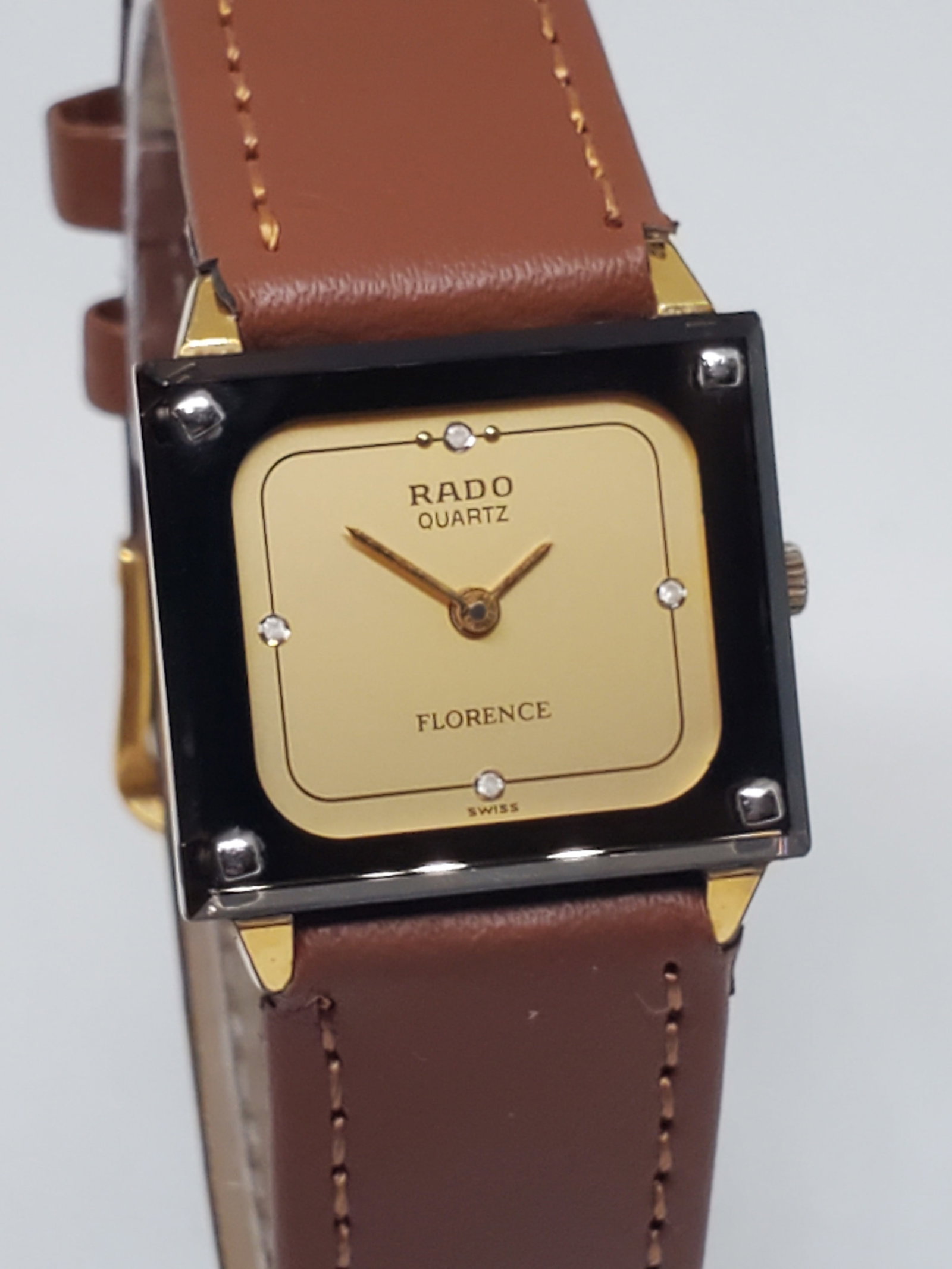 Rado Florence Gold Plated with Diamonds Watch, 1980s        - Vintage Collection - (1 of 12)