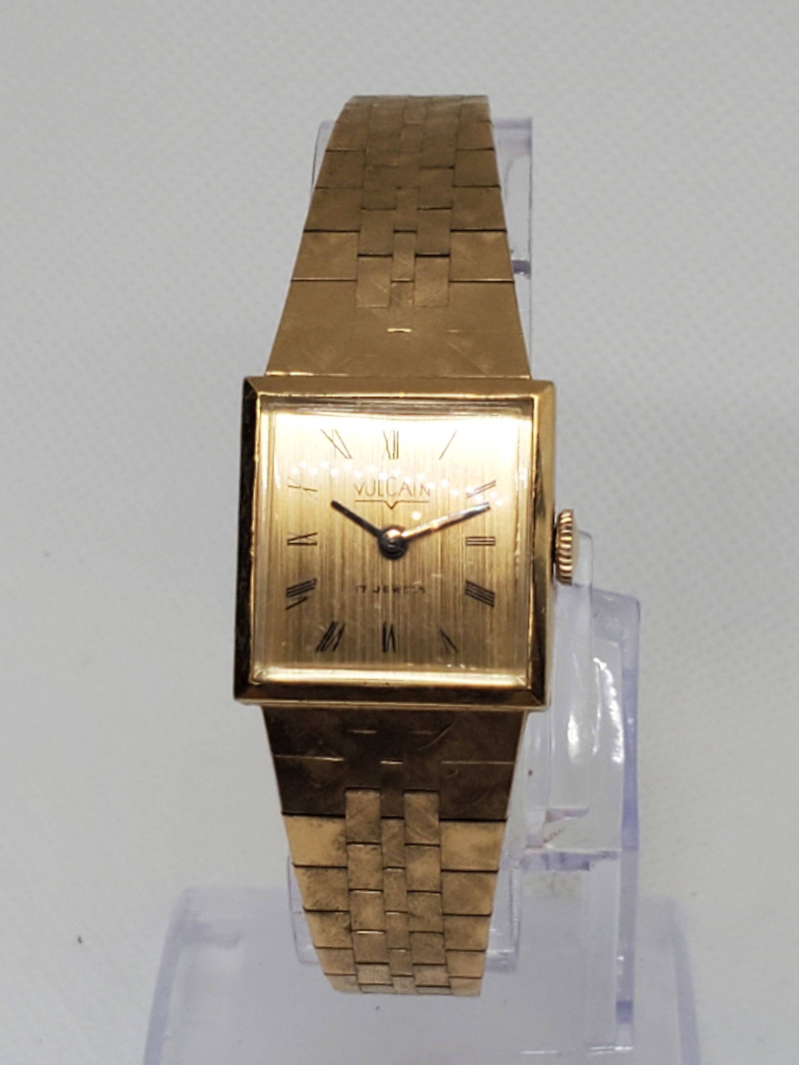 Vulcain Squareline Gold Plated, Gold Filled 21mm Manual Watch, 1960s (1 of 11)