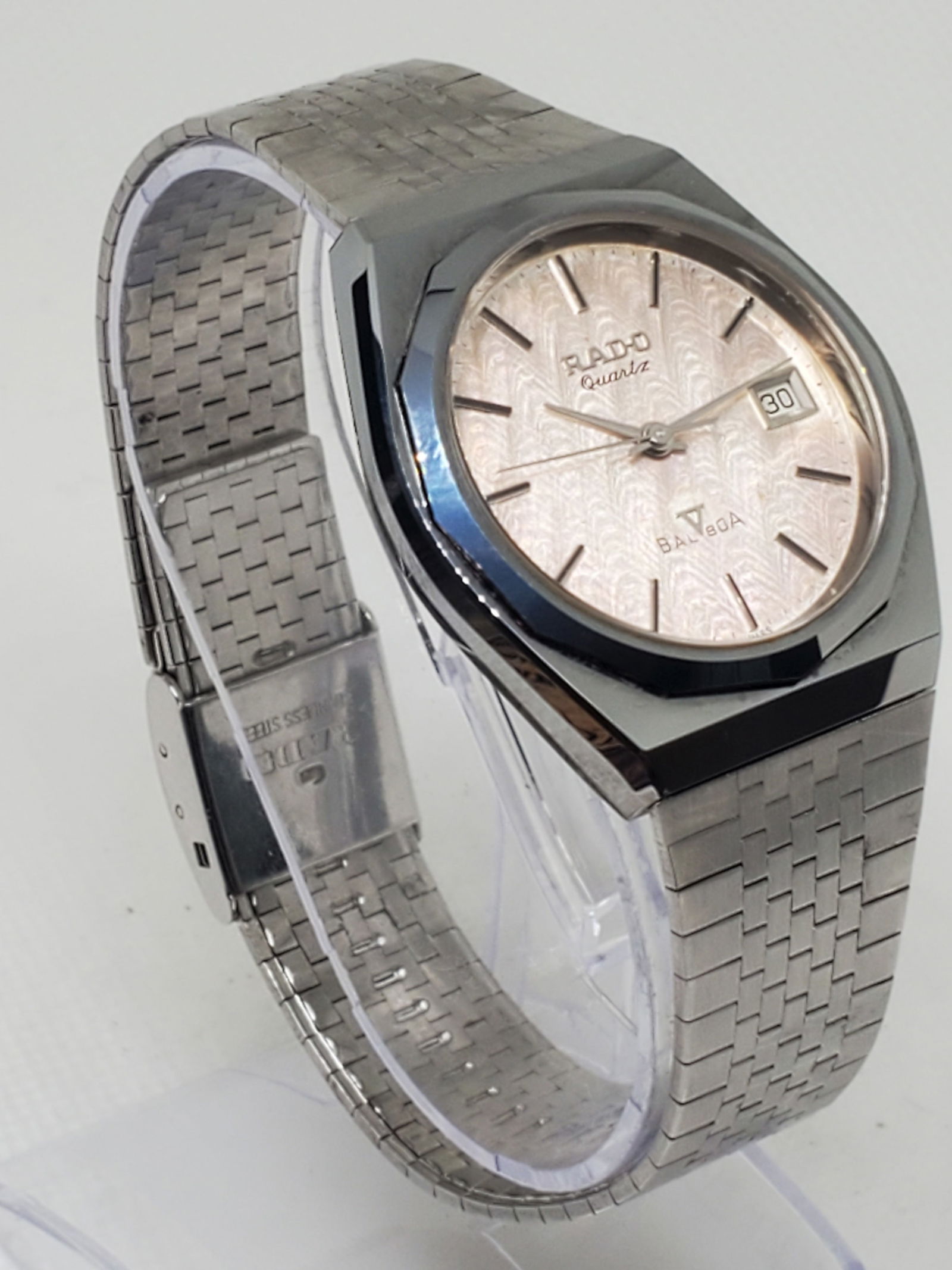 Vintage Rado Balboa 732.9592.3 Quartz Watch, Textured Dial & Date Display, Swiss Made, late 1970s to (1 of 11)