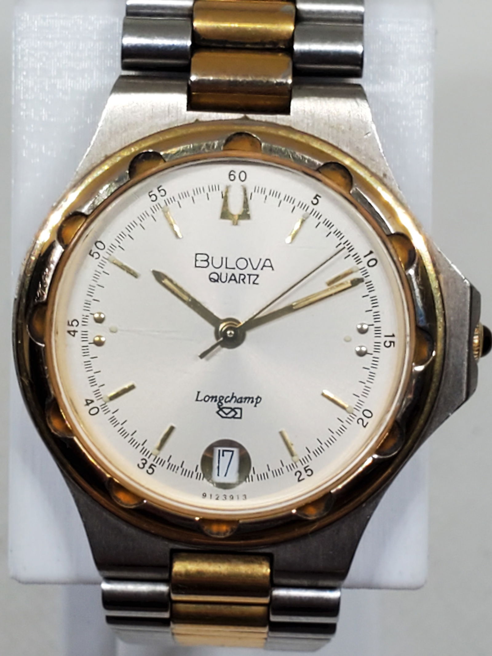 Vintage Bulova Longchamp Quartz Two Tone Dress Watch  Swiss Elegance, late 1980s to early 1990s (1 of 11)