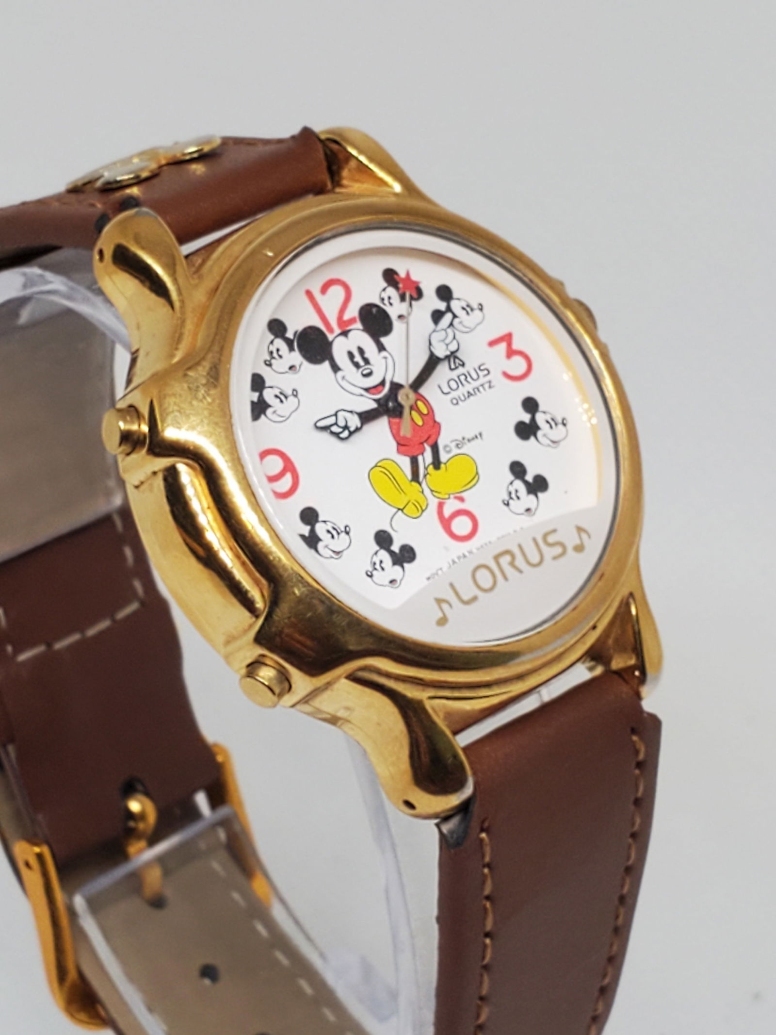 Lorus by Seiko Gold Plated Musical Disney Mickey Mouse Watch, 1990s (1 of 9)