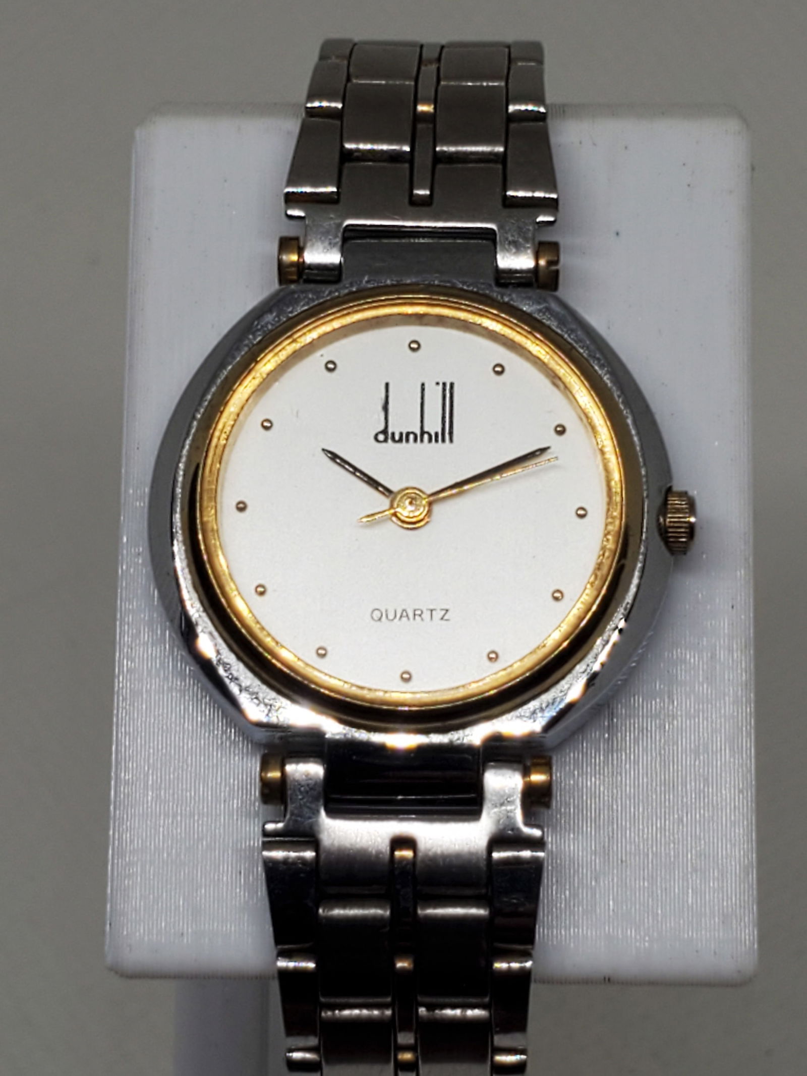 Dunhill Millenium Dual Tone Gold Plated Bezel Watch, 1990s (1 of 13)