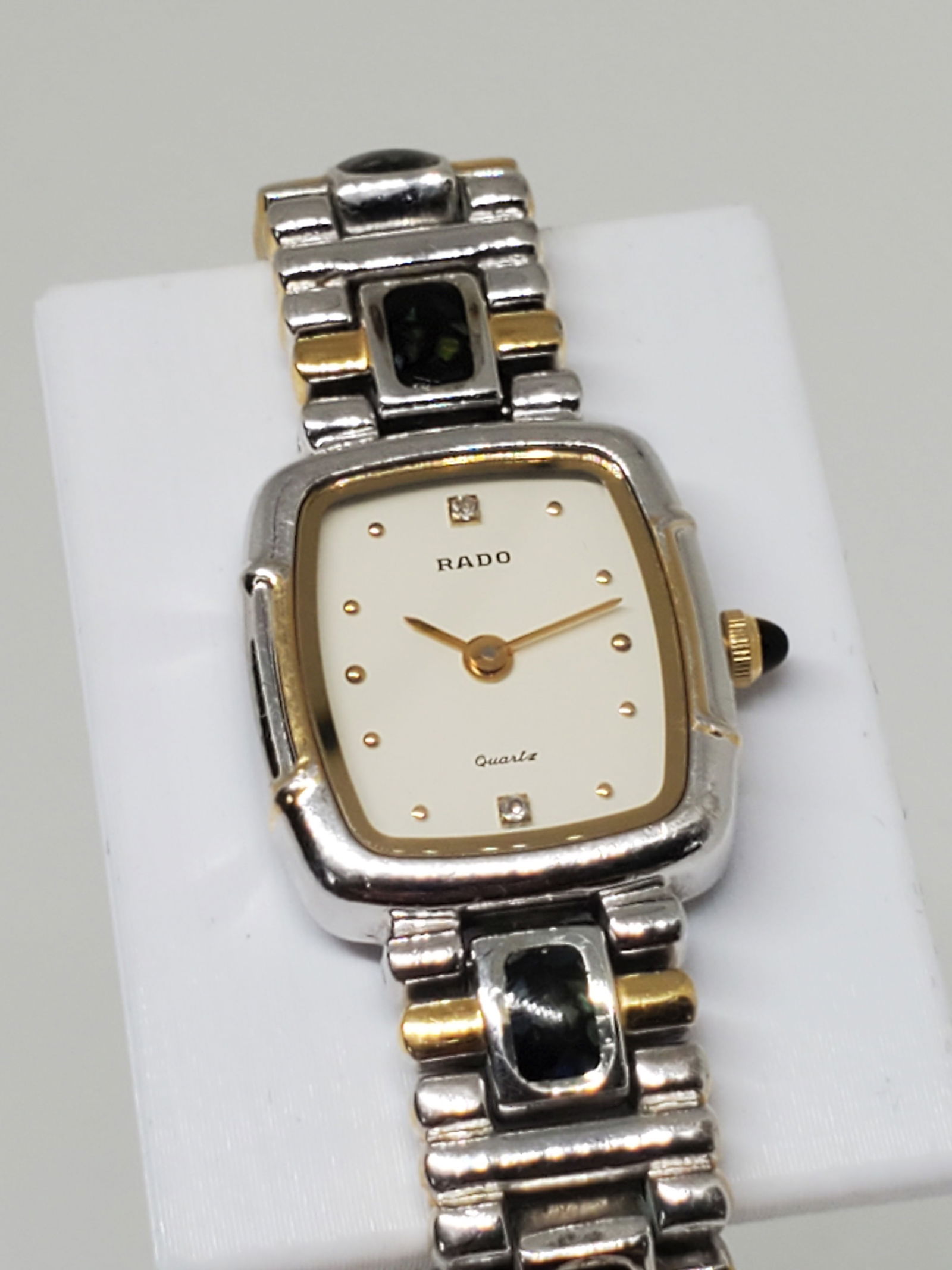 Rado Two Tone Silver & Gold Ladies Watch, wrist 5, 1980s (1 of 10)